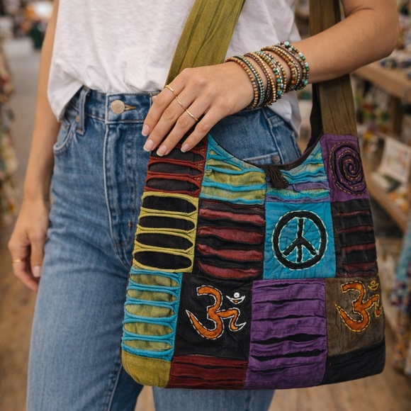 Handbags - Colorful Patchwork Shoulder Bag